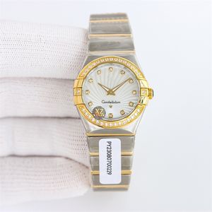 3S Motre be luxe relógio de luxo feminino relógios 27mm 1376 movimento de quartzo aço ouro 18K Relojes vidro de safira com o certificado da Organização de testes China GTC 02