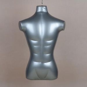 whole 74CM half torso Thicker section inflatable body mannequins body male model bust without arms maniquis para ropa M00012260K