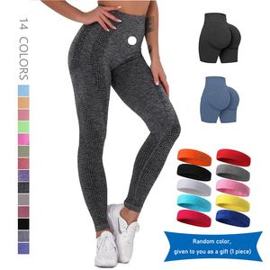 Women's Seamless Yoga Women Gym Leggings Shark Tummy Control High Waist Sport Pants Female Running Training Fiess