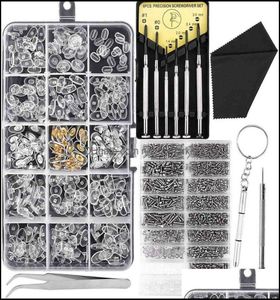 Solglasögon Fashion Accessories Eyeglass and Repair Kitglases skruvar Kit Noskuddar med 6 st skruvmejslar 3 Verktyg för glas Dro6223403