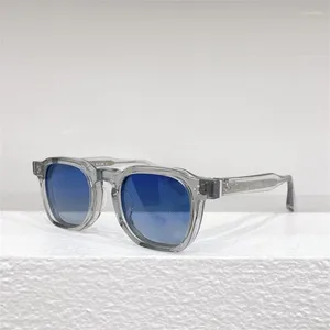 Japanische Sonnenbrille 527, rechteckig, für Männer und Frauen, handgefertigt, Retro, dick, Aceate, klassische Sonnenbrillen