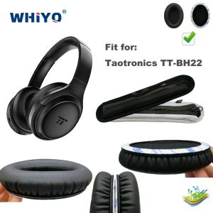 アクセサリーTAOTRONICS TTBH22 TT BH22ヘッドセット部品ヘッドバンドレザークッションベルベットイヤホンスリーブカバーのための交換用イヤーパッド