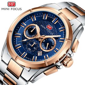 Mini Focus Brand Business Casual Waterproof Quartz Steel Band Men's Watch 0495G