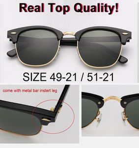new Retro brand designer club Sunglasses UV400 51mm 49mm Glass Lens Sun Glasses for man Women with original boxes packages everyt6454464