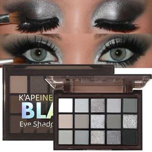 Ombretto Nero Smoky Ombretto Palette 15 colori True Black Dark Grey Smokey Eyeshadow Palette Goth Makeup Pallet per Halloween MakeupL2403