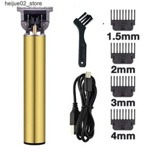 Barbeadores elétricos máquina de corte de cabelo máquina de cortar cabelo elétrica barbeador profissional barba barbeiro 0mm máquina de corte de penteado masculino Q240318