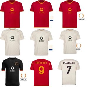 23 24 Dybala Lukaku Soccer Jerseys Aouar fans Maglia Pellegrini Belotti Smalling Abraham Totti 2023 2024 Football Shirts Romes Mancini Men Shaarawy