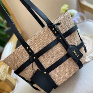 Luxurys Women Woody Totes Designer Beach Shopping Straw Handbags Raffia Grass Woven Shoulder Bags Ladies Y Handbag Shopper Purse Tote A2