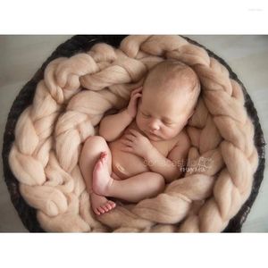 Coperte Twist Baby Pography Prop Mat Born Tappeto ricevente Ragazze Fasce Asciugamano Neonato Cuscino per dormire Tappeto morbido