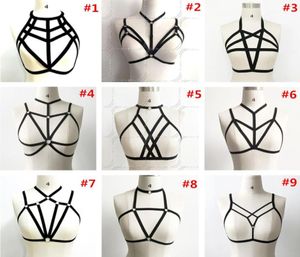 Bdsm donna sexy Goth Lingerie Imbracatura elastica Reggiseno a gabbia Lingerie senza coppe Bondage Cintura con imbracatura elastica per il corpo 9272223