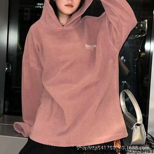 Verified version B family autumn and winter waves cola embroidered hoodie correct version unisex casual loose long sleeved {category}
