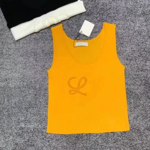 Camicette da donna Camicie Designer loee Maglietta da donna Canotta corta Canotta Anagram Regular Jersey di cotone Camicie T-shirt da donna Ricamo Maglieria per lo sport Yoga Top Semplice