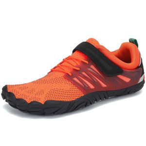 HBP Laranja sem marca com cadarço e alça mágica Barefoot Yoga Gym Training Fitness Sport Running Shoes para mulheres