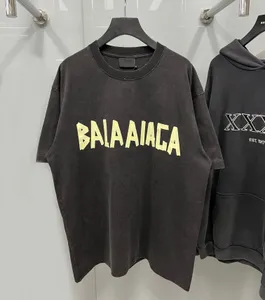 2024 Мужская футболка Дизайнерские футболки бренда BA с коротким рукавом Футболка пуловер из чистого хлопка теплая свободная дышащая мода для мужчин и женщин