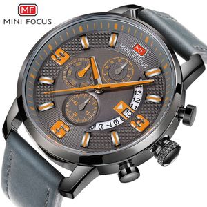 MINI FOCUS Orologio da uomo impermeabile con calendario di marca alla moda per sport all'aria aperta 0025G