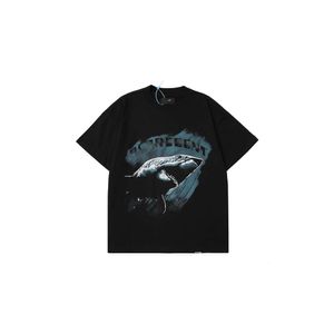 Represente Sweatshirt Great White Shark Print Kurzarm Rundhals T-Shirt Ins Designer Herren Damen T-Shirt Washed Pullover Top Sommerkleidung 60OW