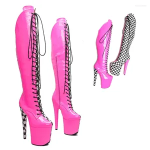 Dance Shoes Leecabe 20cm/8inch PU Upper Two Color Exotic Sexic Fashion Trend Platform Disco Party High Heels Pole Boot