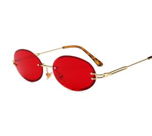 Vidano Optical 2019 Luxury Solglasögon för män och kvinnor mode ovala ramdesigner Sun Glasses unisex Classic Rimless Eyewear4685287