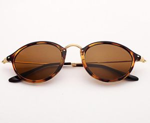 Round fleck sunglasses women 49mm glass lens mirror tortoise sun glasses ps05133156950