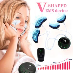 EMS Massager Microcurrent Muscle Stimulator Lifting Eye Beauty Device Neck Face Lift Hud Drawning AntiWrinkle 240313