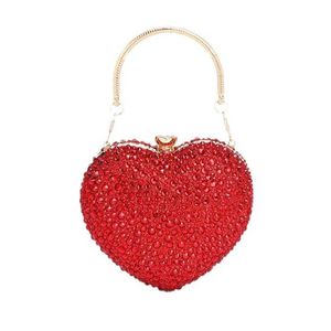 Umhängetaschen Love Diamond Bag 2024 Frühjahr Neue Damenmode Kette Intarsien Einzelne Umhängetasche Handtasche 240318
