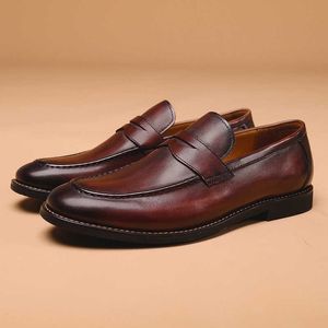 HBP Небрендовые оптом оптом дизайнерские итальянские мужские модельные туфли пенни лоферы для вождения на плоской подошве удобные мягкие туфли из натуральной кожи