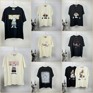 Designer-T-Shirt für Herren und Damen, technisches Hemd, bedruckt, kurzärmelig, lässig, atmungsaktiv, Paar-Sweatshirt, mit Buchstaben bedruckt, reine Baumwolle, asiatische Größe S-XL