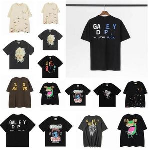 Mens T Shirt Tasarımcı Moda Kısa Kollu Galeriler Pamuklu Tees Mektupları Baskı Departmanları Yüksek Sokak Lüksleri Kadın Deals Leisure Unisex Üstler Boyutu XS-XL