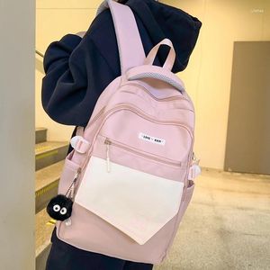 Mochila feminina adolescente de alta capacidade saco de livro menina viagem portátil senhoras primárias náilon faculdade moda feminina lazer escola