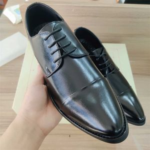 Non-Brand Extra Size 38-48US6.5-14 HBP Pointy Toe Lace Up Leather Wedding Shoes Comfortable Durable Men Dress Oxfords