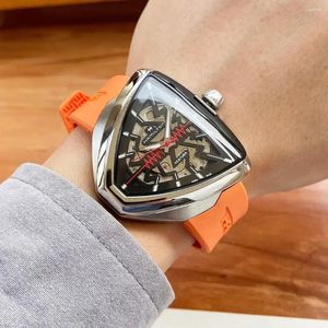 Wristwatches Triangle Heart Shape Unique Personality Sports Men's Automatic Mechanical Watch