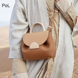 Borsa per gnocchi portatile premium casual di alta qualità ottimizzata piccola faccia sorridente Nuova borsa in pelle di vacchetta con strato superiore di nicchia