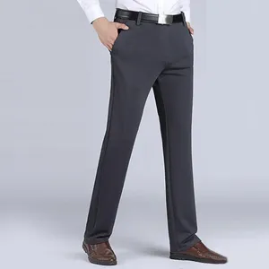 Abiti da uomo Pantaloni casual da uomo Tasche Pantaloni Vita media Dritto Padre sciolto Adatto alla pelle