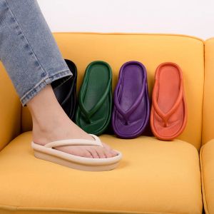 Flops Thick Soled Platform Flip Flops Summer Shoes Candy Color Indoor Outdoor Slippers Sandals Non Slip Thong Slippers Casual Shoes