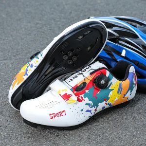 Stövlar 2022 Nya cykel Mtb Shoes Men SPD ROAD DRUT BIKE ROUTE CLEAT FLAT Sneaker Racing Women Cykel Mountain SPD Cyklingskor