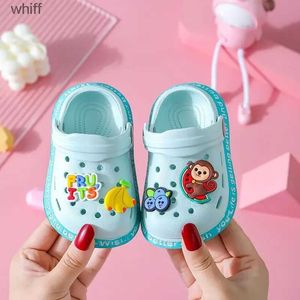 Sandaler Summer Kids Sandals Hole Childrens Shoes Slippers Soft Anti-Skid Tecknad Diy Design Hole Baby Shoes Sand Beach For Boys Girlsc24318