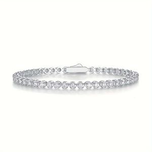 1pc delicato braccialetto di silicone in carbonio del moissanite, catena placcata in oro più sier, braccialetto di tennis hip hop, un bracciale ad alta vendita alla vendita calda per uomini donne,