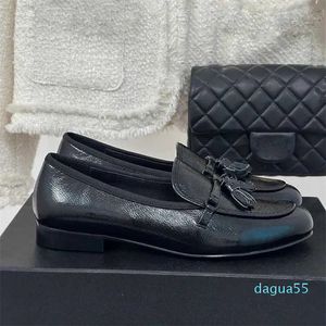 Damen-Slip-On-Kleiderschuhe, niedrige Absätze, Ballettschuhe, runde Zehen, klassisch, mit Quasten, Slides mit Staubbeuteln, Outdoor-Freizeit, Damen, lässig