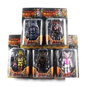 Filmy Pluszowa zabawka Freddy039s Five Nights Pvc Akcja Rysunek 17cm Bonnie Foxy Freddy Toys 5 Fazbear Bear Doll Baby z detaliczną pac dhwnt