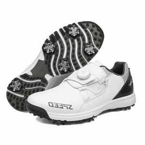 HBP Brand Olmayan Profesyonel Spor Kauçuk Boyutu 47 Çivili Ayar Disk Lüks Açık Erkek Golf Top Ayakkabıları Deri Golf Ayakkabıları Su Geçirmez