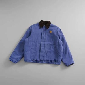 Designer Mens Jackets Vintage Washed Canvas Jacket Carhart Pullover Coat Lapel Neck ullkläder Varma carhart outwear vadderade rockar CHD2401123-25