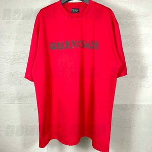 2024 homens plus size camiseta de luxo camisas de algodão solto oversize designer clássico grande carta vermelho streetwear camisetas xs s m l