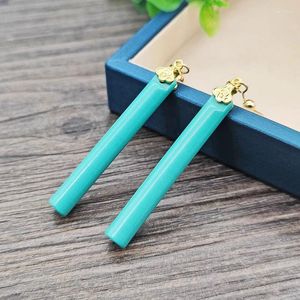 Dangle Earrings In Fashionable Turquoise Long For Women Unique Elegance And Shiny Charm Banquet Wedding Jewelry Simple Eardrop