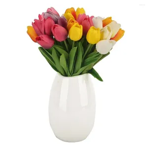 Dekorative Blumen, 1 Stück, wunderschön, PU, künstliche Tulpe, Latex, fühlt sich echt an, Blumenstrauß für Hochzeit, Party, Heimdekoration, Zubehör, Geschenke
