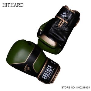 Equipamento de proteção Luvas de boxe Exército Verde MMA Sparring Punch Bag Treinamento Muay Thai Luvas Homens Mulheres Crianças Ginásio Gaiola Luta Equipamento de Kickboxing yq240318