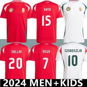 2024 Ungheria maglie da calcio squadra nazionale maillots de football 2024 2025 SZOBOSZLAI SZALLAI SZALAI FERENCZI GAZDAG VINICIUS ORBAN PRISKIN camicia Uomo bambini kit