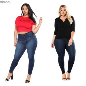 Women's Jeans 2022 New Plus Size Jeans For Women High Waist Stretch Slim Skinny Denim Pencil Pants Fashion Casual Trousers Clothing L-5XLC24318