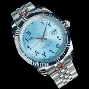 Klasyczny zegarek arabski analogowy różowy okrągłe tarcze świetliste zegarki Wysokiej jakości 40 mm ze stali nierdzewnej Srebrna data zegarków Kobiety Watch Projektant Orologi SB075 C4