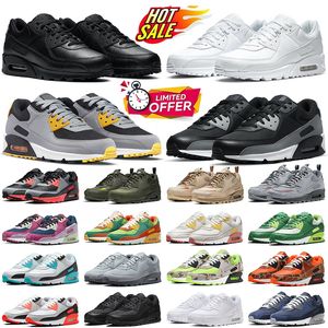 90 men women runing shoes Classic 90s mens outdoor trainers triple black white Cool Grey Camo Green red orange Volt Infrared Neon Wolf Grey womens sports sneakers