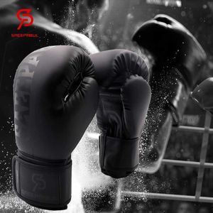 Equipamento de proteção Luvas de treinamento de boxe PU Luvas de proteção de mão Material durável respirável Muay Thai Luvas de competição Punch Mitts 8 10 12 14 yq240318